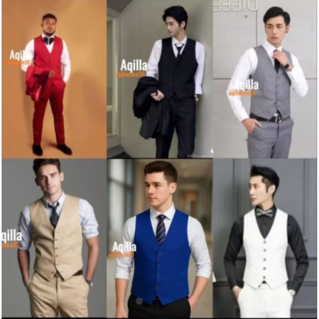 rompi jas formal/rompi jas blazer vest korean pria wanita