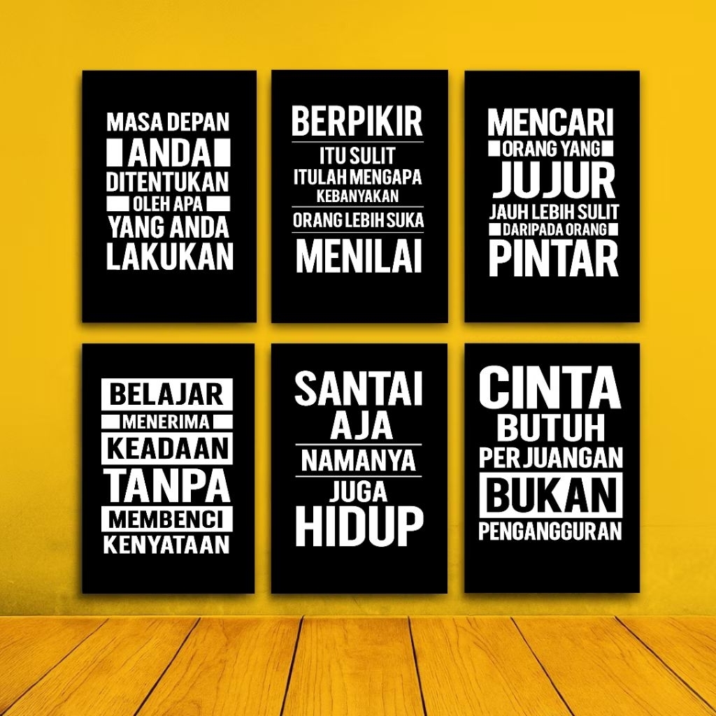 Poster Dinding Kamar Pajangan Quotes Motivasi Hiasan Dinding Kata Bijak