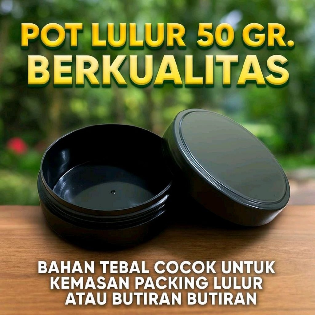 BOTOL POT LULUR POT POMADE 50G WADAH ISI ULANG