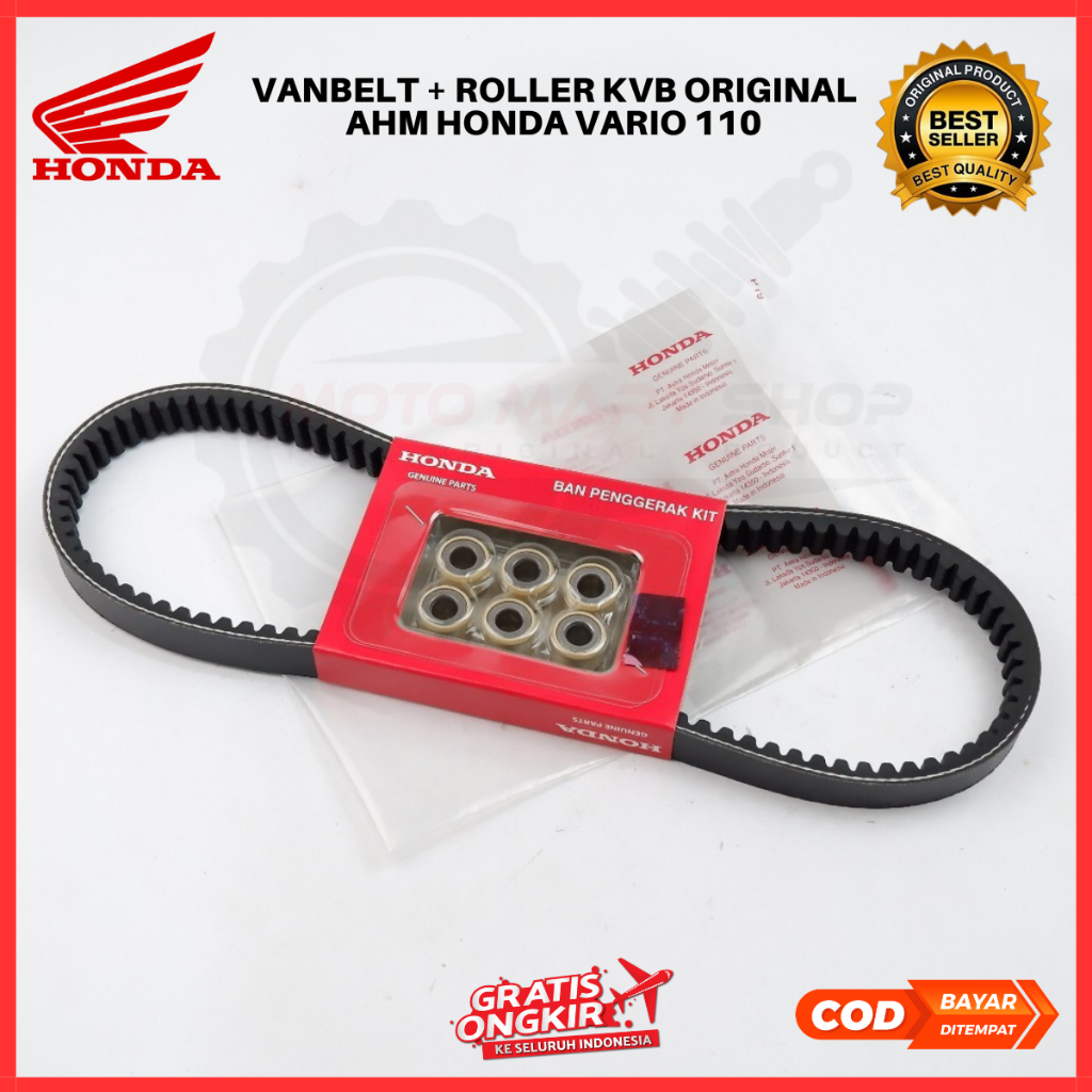 Paket Kirian CVT Vanbelt Roller Vario 110 Karbu KVB / 13 Gram / Original AHM / Vario Old Techno CW
