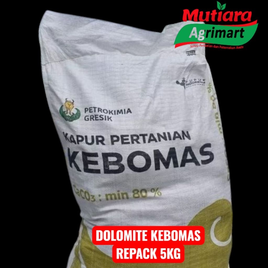 KAPUR PERTANIAN KEBOMAS 5KG // DOLOMITE SUPER // KEBOMAS PETROKIMIA GRESIK