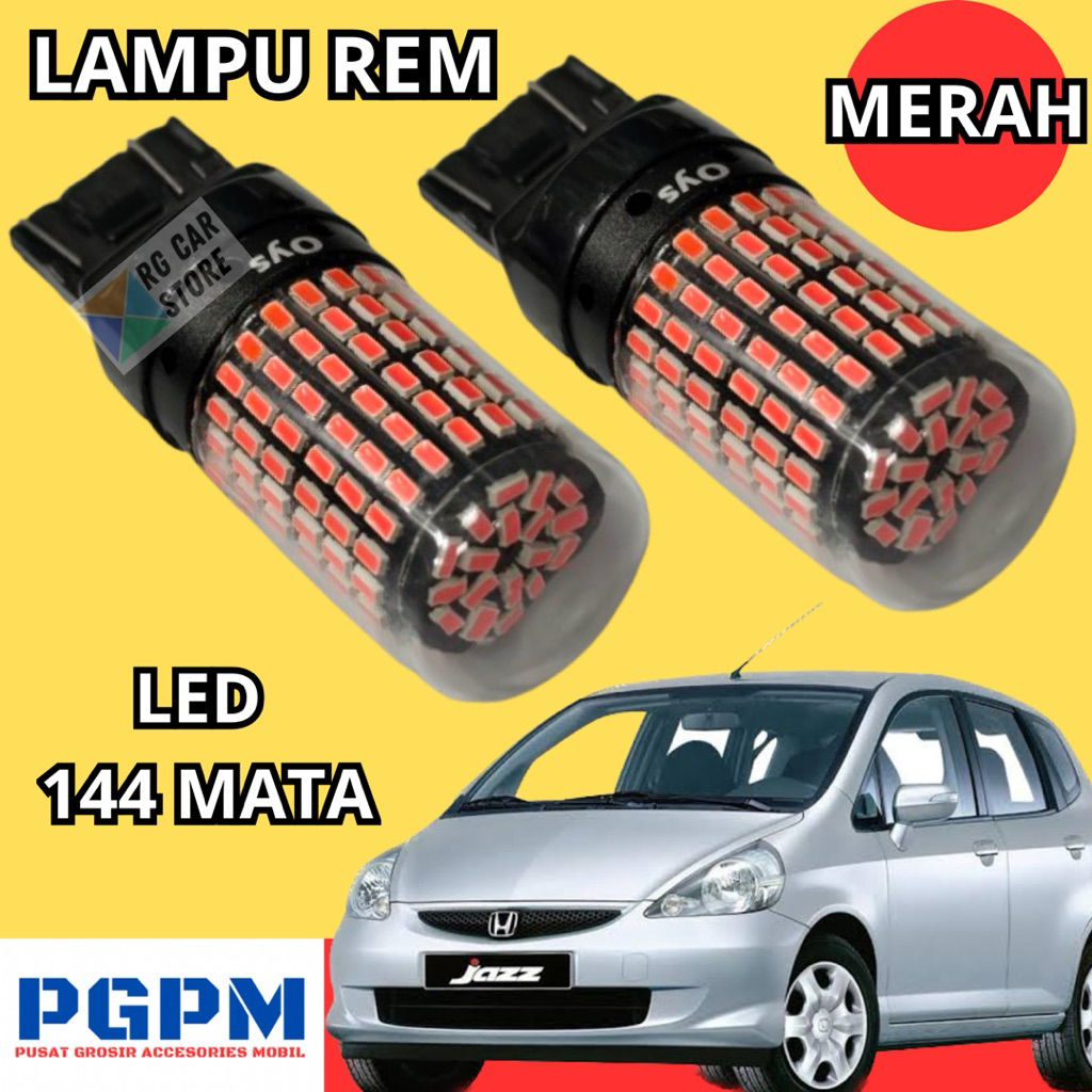 Lampu Rem Dajjal Jazz GD3 LED Merah 144 Titik Original Lucid PnP Honda Jazz GD3