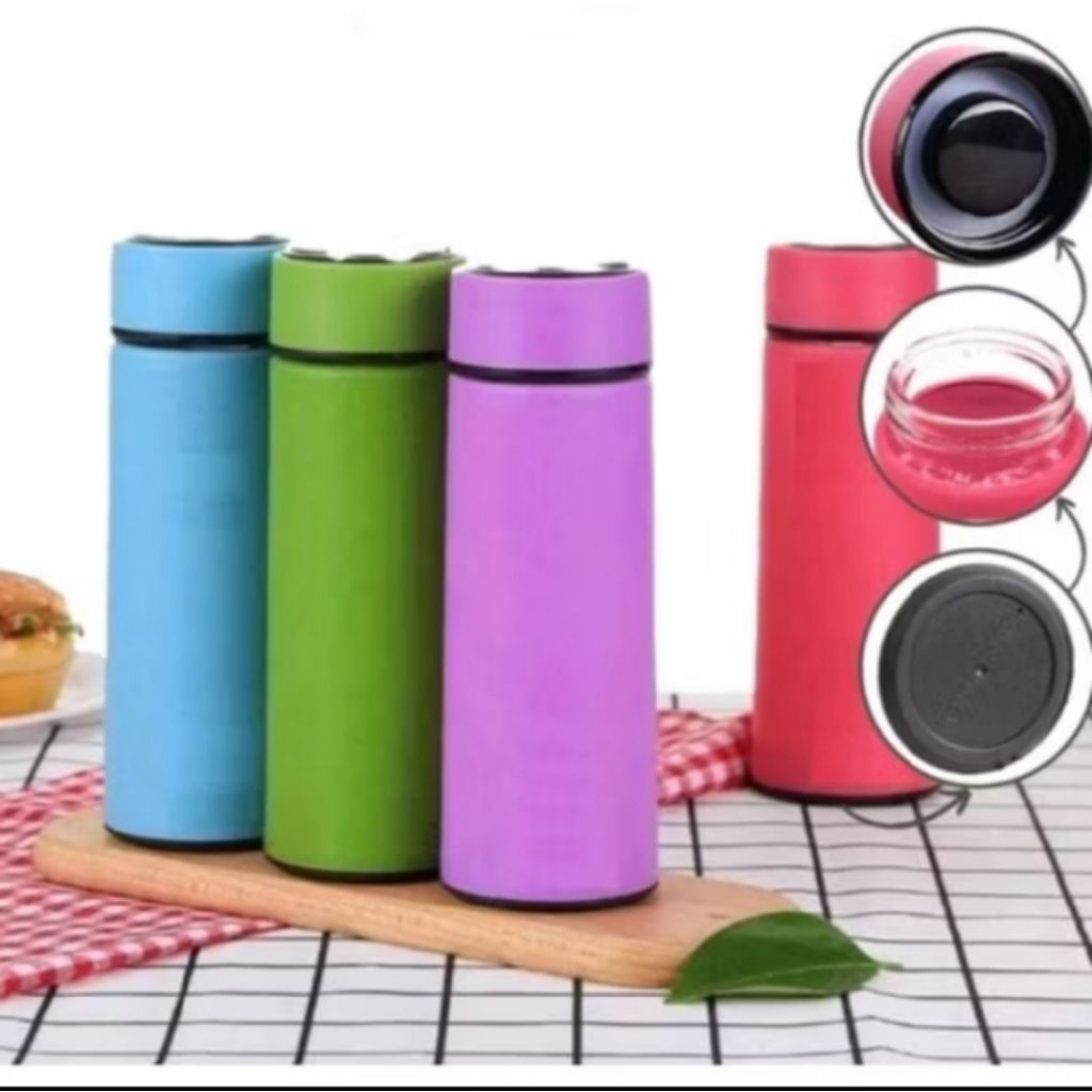 Tumbler Botol Minum Kaca Sixoup Polos 450ml