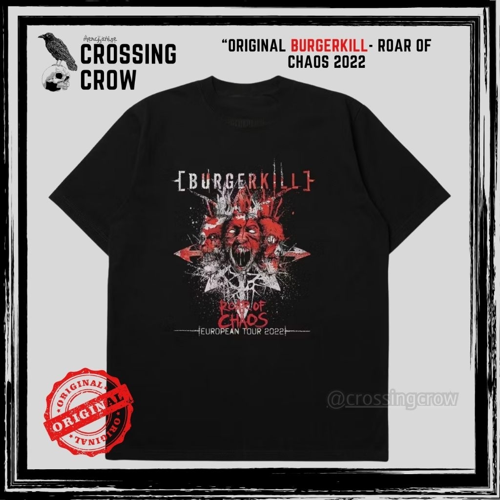 T shirt Burgerkill Original Roar of Chaos tour 2022