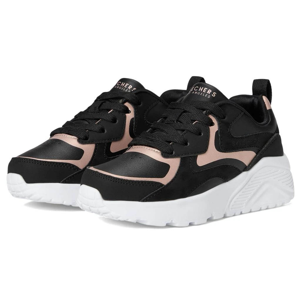 Skechers Uno Lite girl - Metallic Burst - Black/Rose GOLD