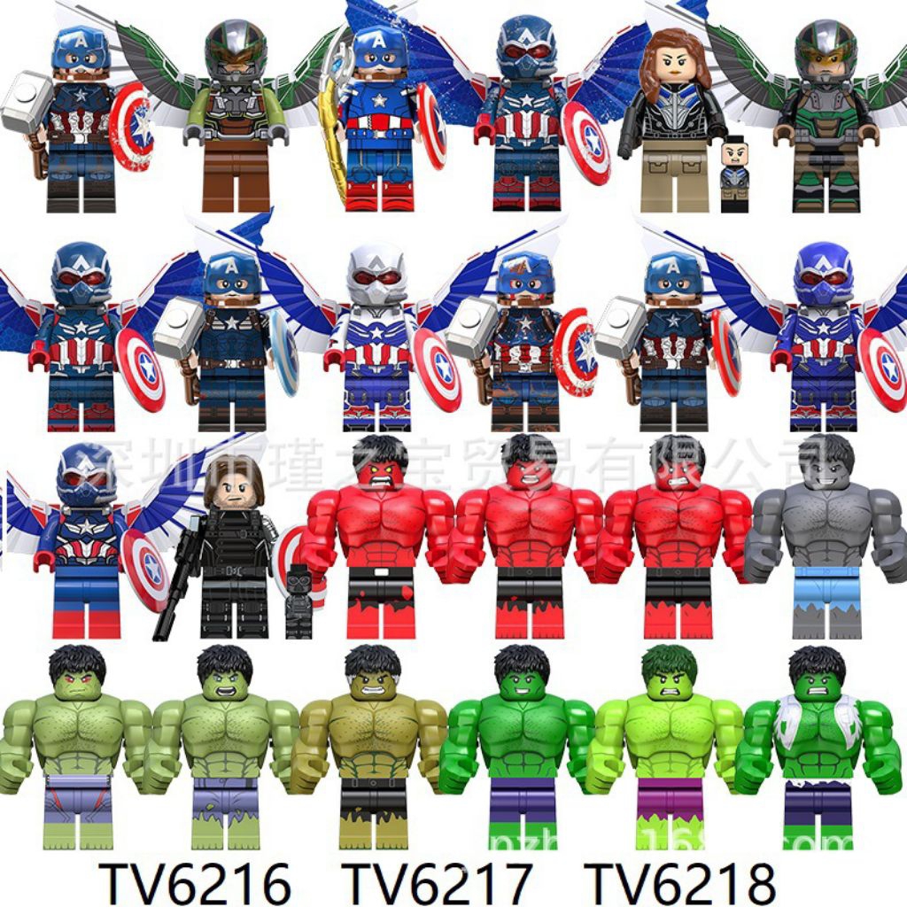 Action figure the falcon movie hulk captain america TV6216 TV6217 TV6218