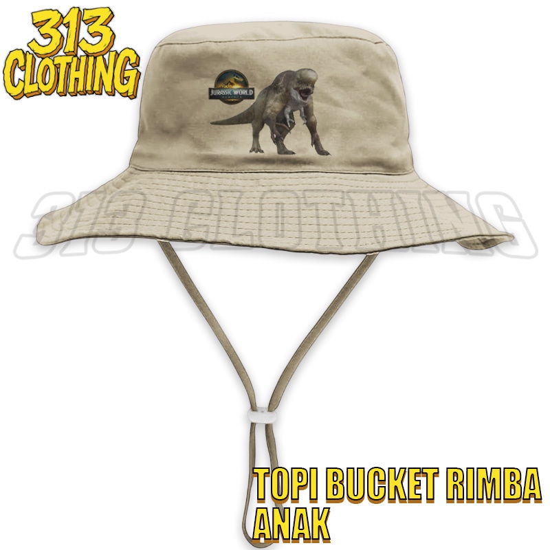 Topi Bucket Rimba Anak D-Rex Distortus Rex Jurassic World/ Topi Rimba Anak Jurassic World Distorts R