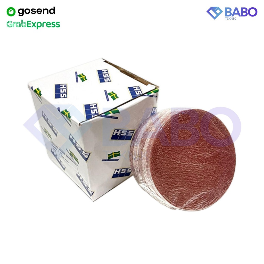 AMPLAS BULAT TEMPEL VELCRO 4 INCH GRIT 60 80120 240 PER 5 LEMBAR