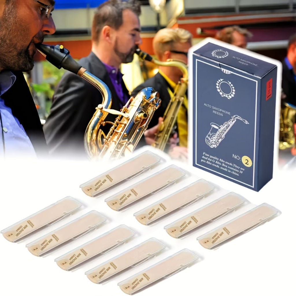 10 buah Reed Tradisional Klarinet dengan Kekuatan 2.5 hingga 3.5, cocok untuk pemula dan pemain klar