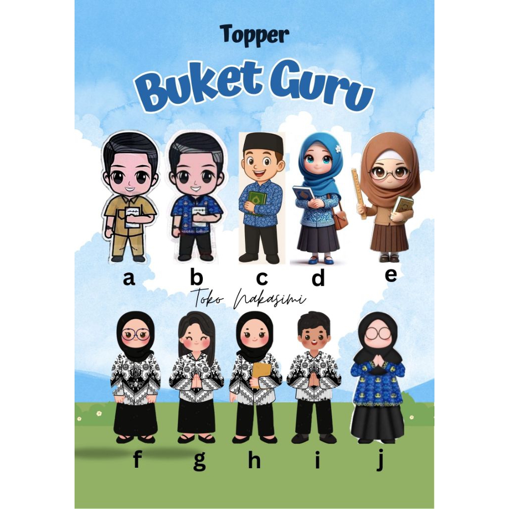 Topper Guru isi 10/ Topper buket Guru/ Topper Hari Guru