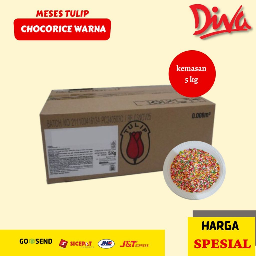 Meses Tulip Chocorice 5kg | Meses Warna Warni Premium