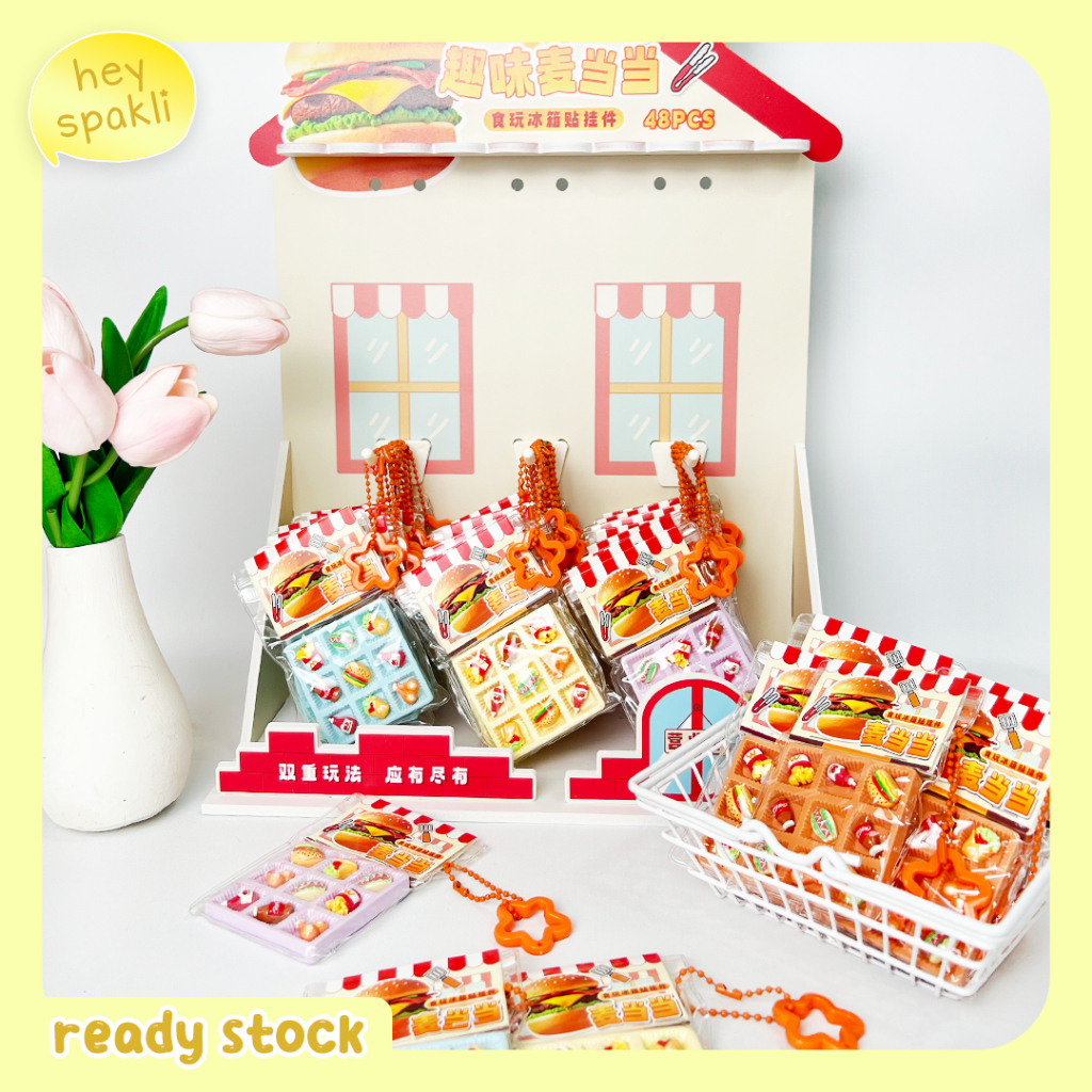 gantungan kunci - snack & food miniatur karakter makanan unik dan lucu mini bag charm - SC002