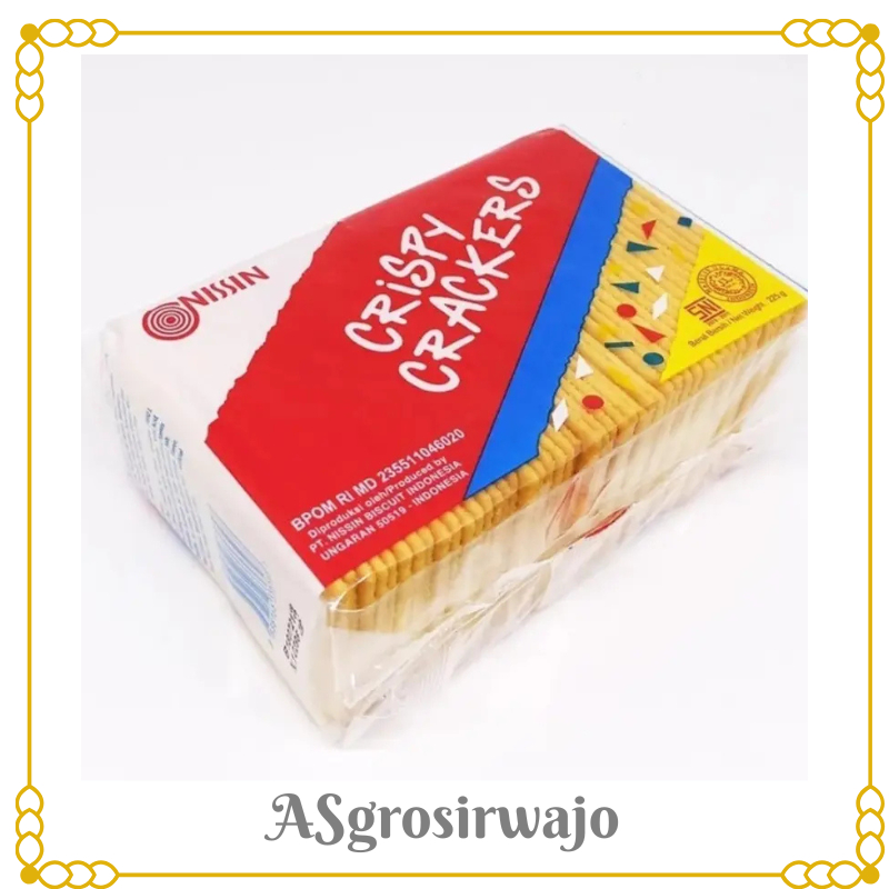 Biskuit Nissin Crispy Crackers 250gr Snack kreker tipis keju asin cemilan enak