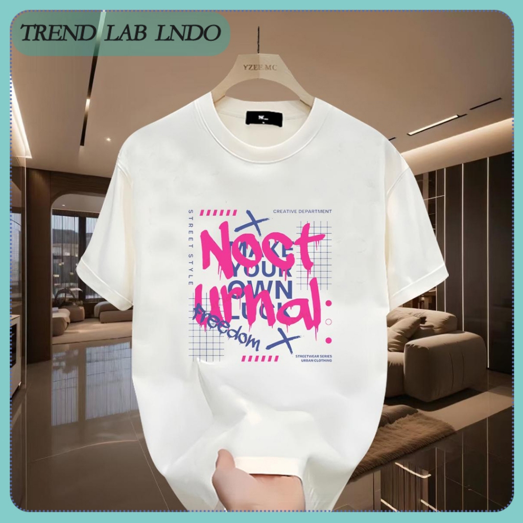COD!Kaos Motif Keren/T-shirt Cowok Gaya Street Desain Api Ungu – Kaos Pria Kekinian