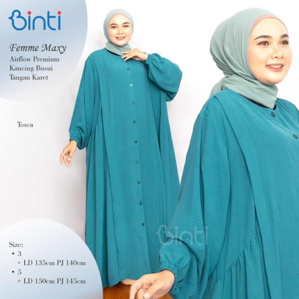 Alinka gamis wanita jumbo ORI binti