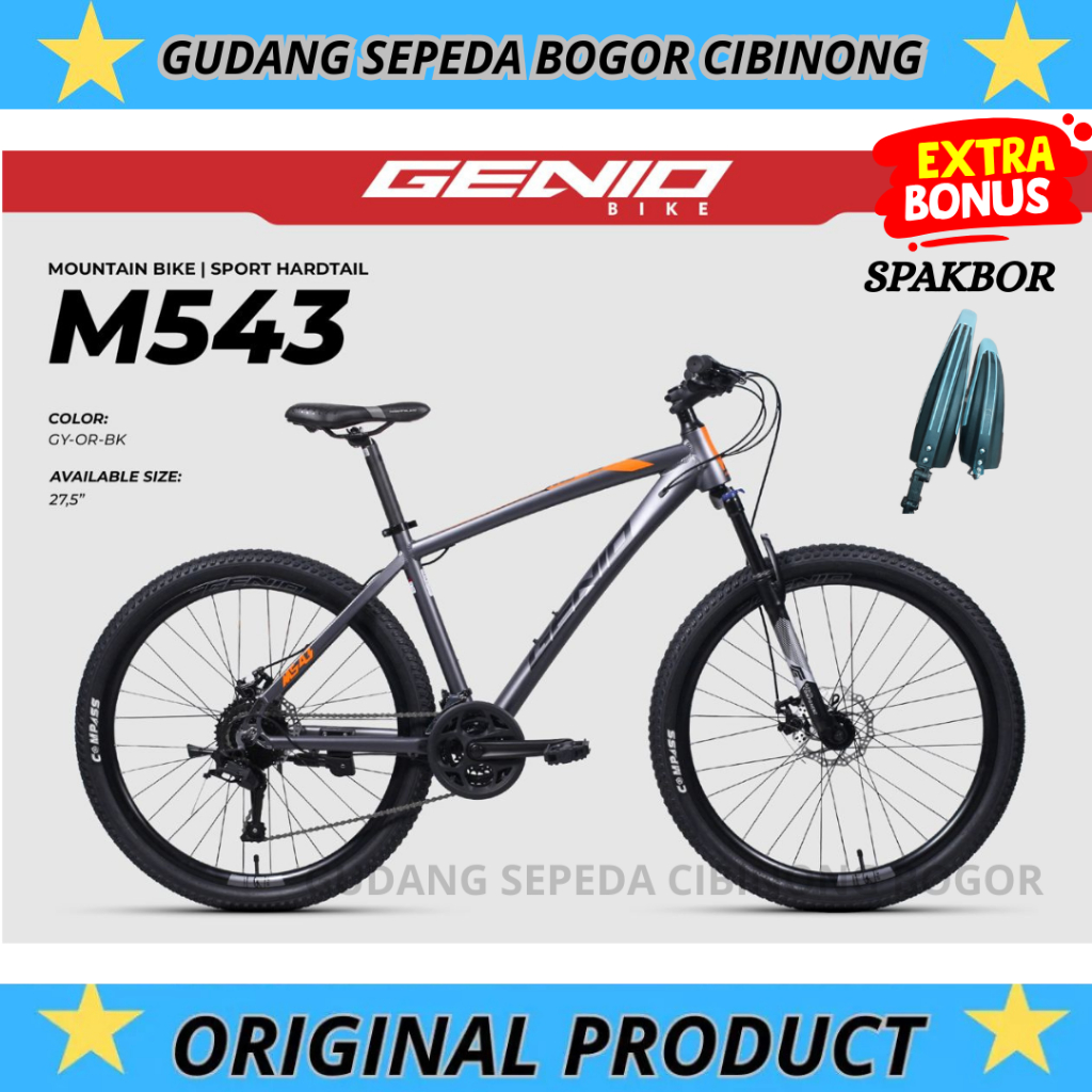 SEPEDA GUNUNG MTB 27,5 GENIO M 543 NEW ALLOY FRAME