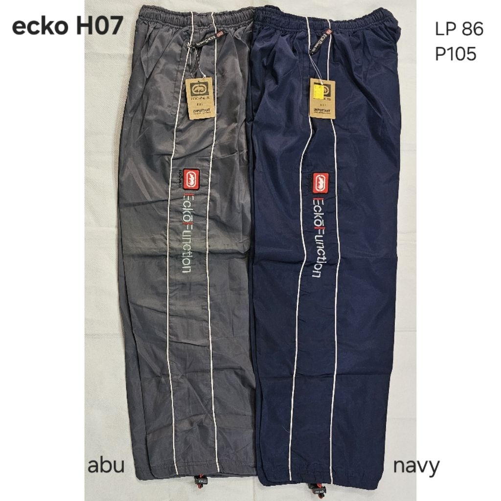 celana training parasit parasut halus premium ecko H07
