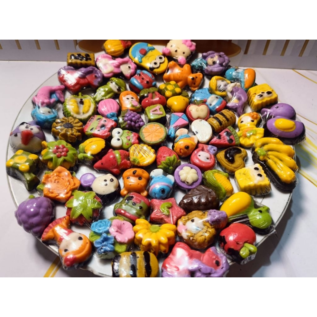 Coklat Karakter mini unik cantik Toples 250 gr bisa cod