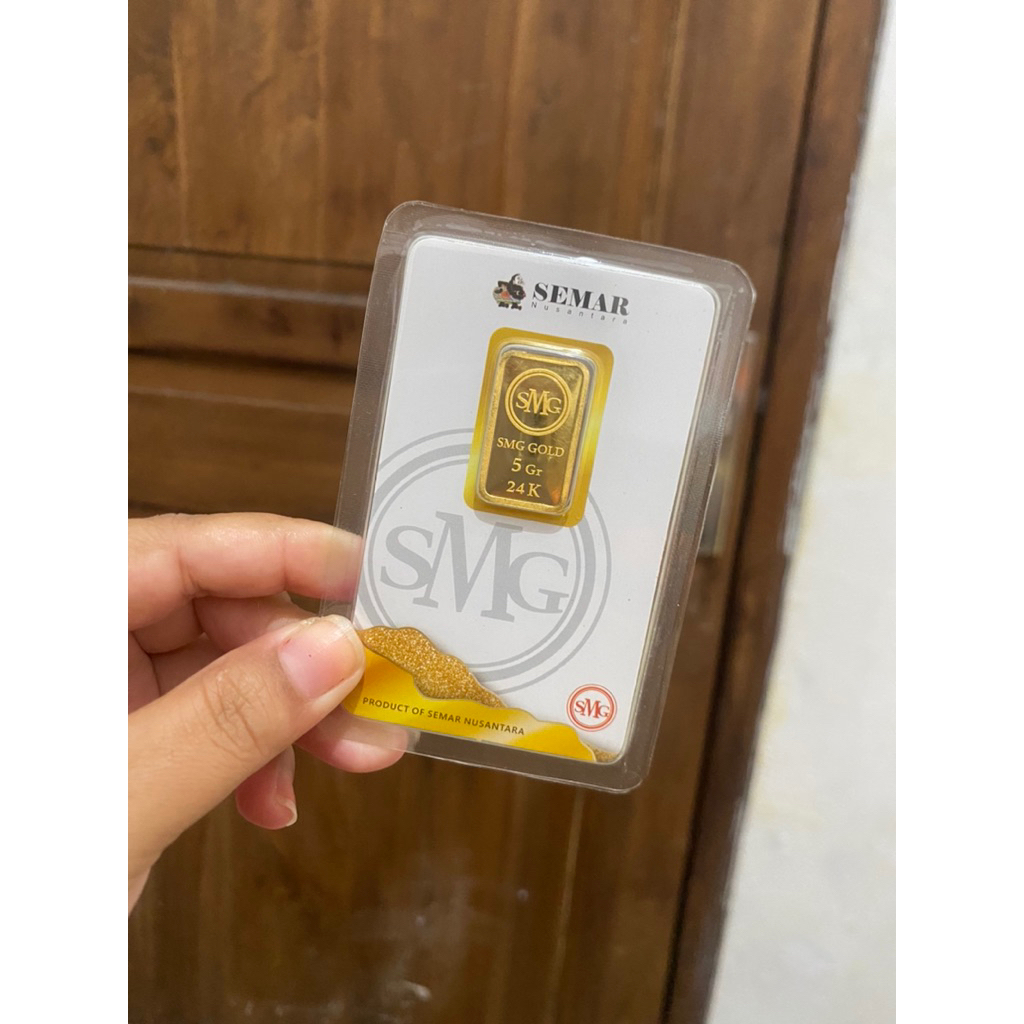 Logam Mulia SMG Gold Press 5gram Emas Batangan Semar Nusantara