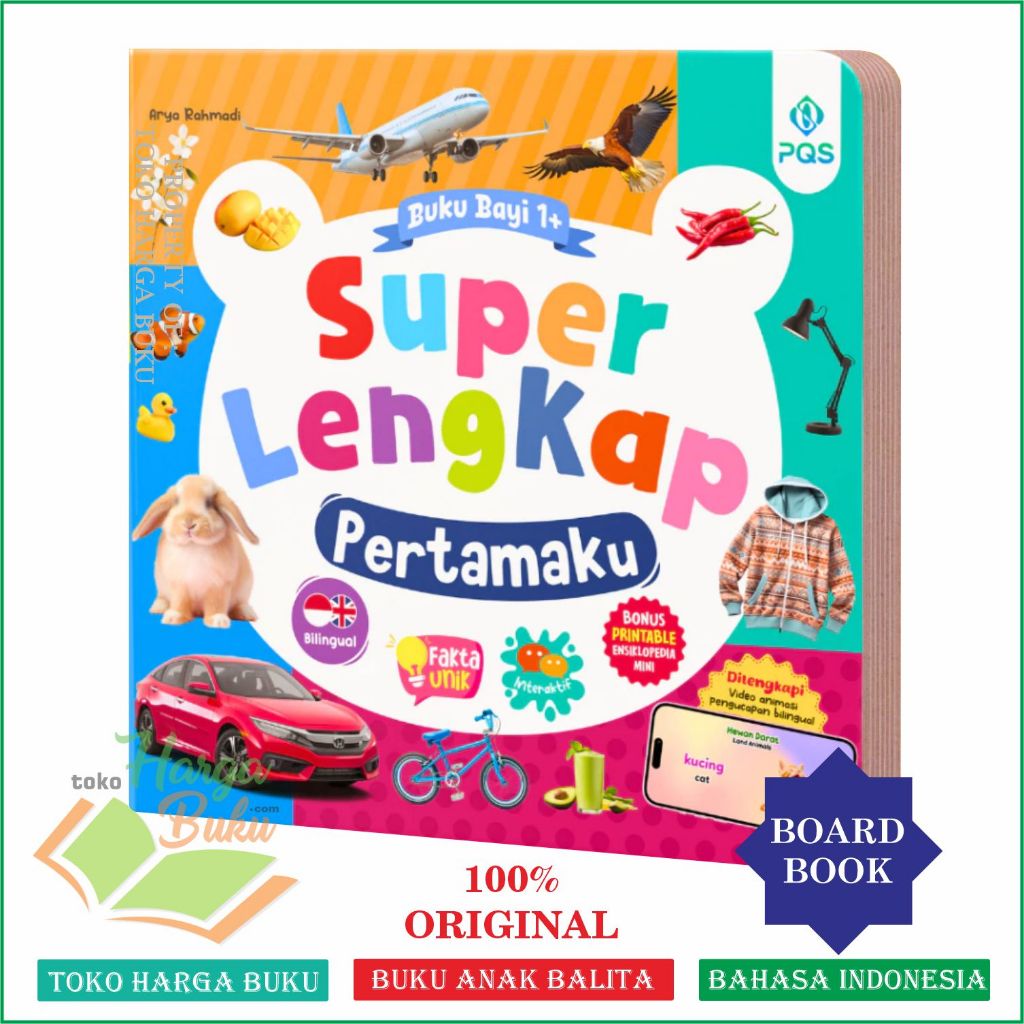 Baby Book Super Lengkap Pertamaku BOARDBOOK Buku Balita Bayi Anak FULL COLOR Penerbit PQS Publishing
