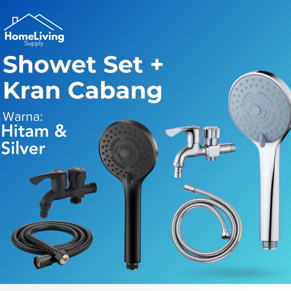 Toto Indo - Shower Set + Kran Cabang/Shower/Hand Shower/Kran Air/Cabang