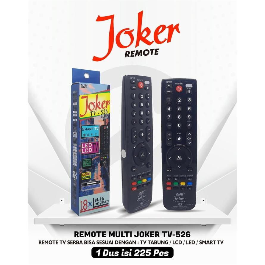 JOKER REMOT REMOTE TV / STB MULTI UNIVERSAL SEMUA TV / STB TABUNG/LCD/LED/SMAR TV/ANDROID/CRT/HDMI