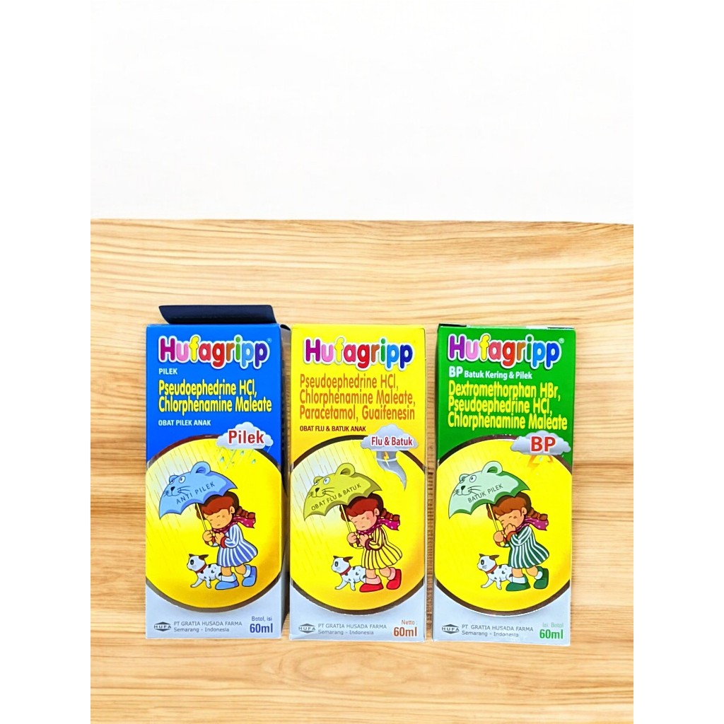Hufagrip Merah/Biru/ Hijau/ Kuning 60 ml / Hufagrip Kuning Hufagrip Hijau Hufagrip Biru