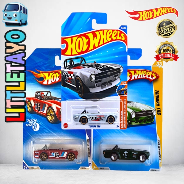 Hot Wheels Triumph TR6 Merah Hijau Abu Treasure Hunt Reguler Diecast Mobil Muscle Blue Card
