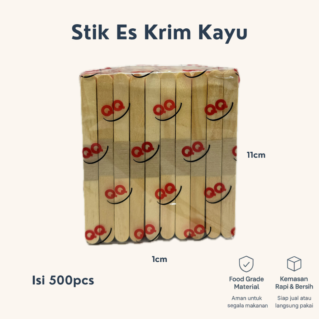 (500PCS) Stik Es Krim Tebal Halus | Stick Es Krim Prakarya