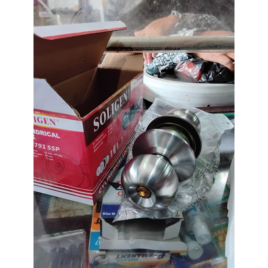 Soligen Kunci Pintu Bulat Kunci Pintu Kamar Mandi Handle Pintu Bulat / Kunci Bulat Soligen