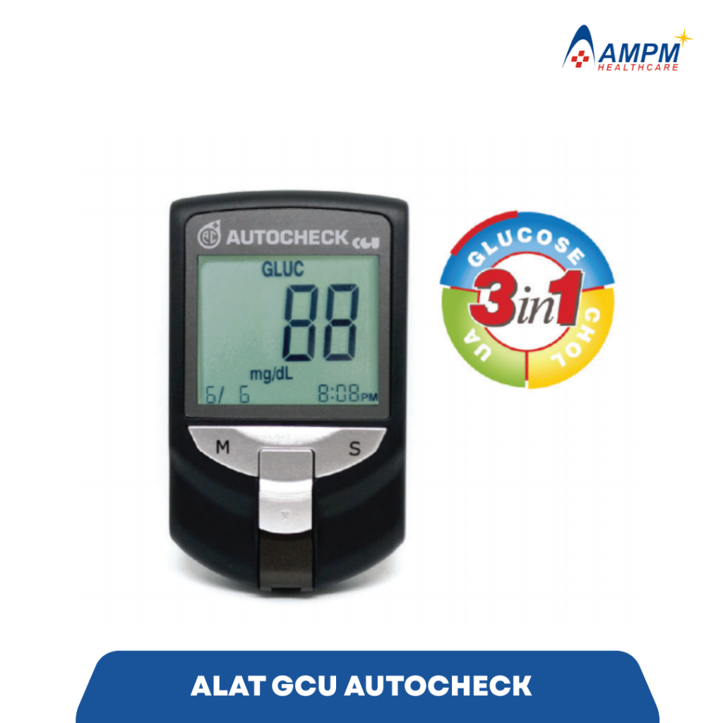 Autocheck GCU 3 in 1 | Alat Tes Gula Darah, Kolesterol, dan Asam Urat - Akurat dan Praktis
