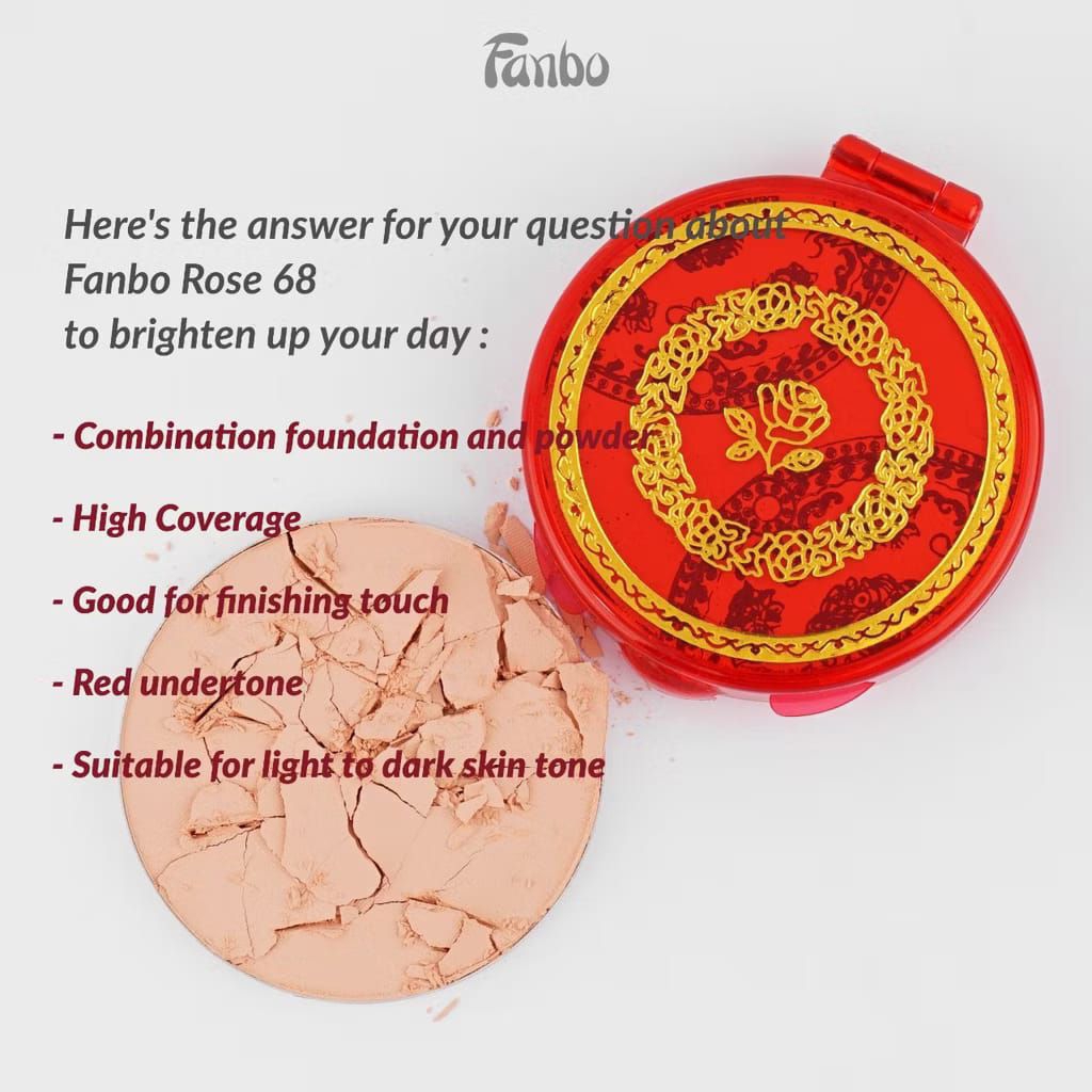 Fanbo Rose two way cake/bedak padat fanbo original/bedak legendaris