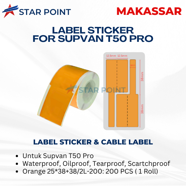 Stiker Label Kabel Jaringan/LAN/Fiber Optic/Listrik Anti Air Cable Label Sticker
