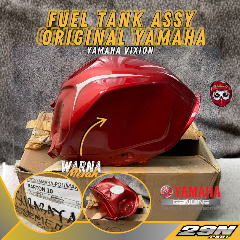 TANGKI MERAH FUEL TANK ASSY MERAH ORIGINAL YAMAHA MOTOR VIXION NVL 2010 KODE PART 1PA-F4100-00-P0