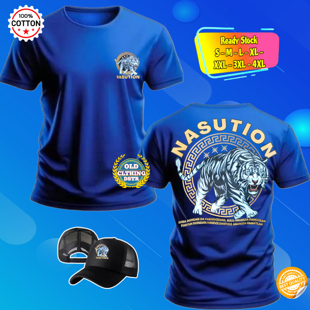 KAOS DISTRO DAN TOPI MARGA BATAK NASUTION DESIGN KEKINIAN TRENDY BAHAN PREMIUM COTTON COMBAD