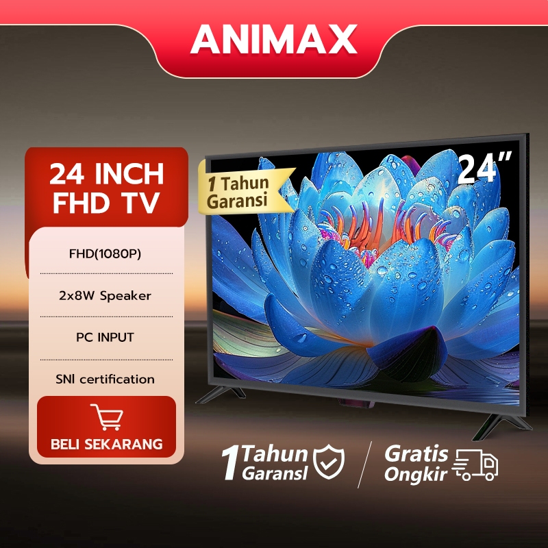 Animax 21 inch 22 inch Digital TV Led 24 Inch 25 Inch TV Led Digital 1080 FHD Promo