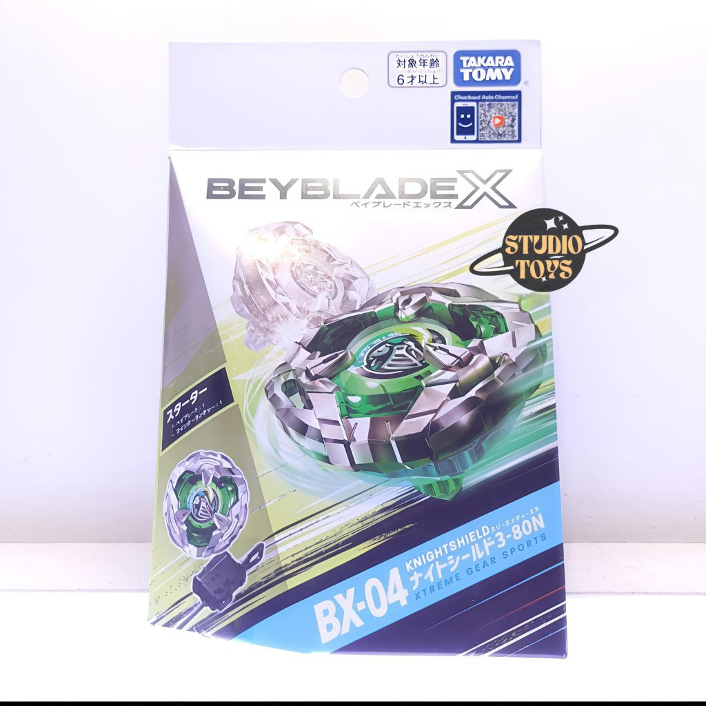 Beyblade X BX-04 Knight Shield 3-80N Takara Tomy Knight Shield Starter