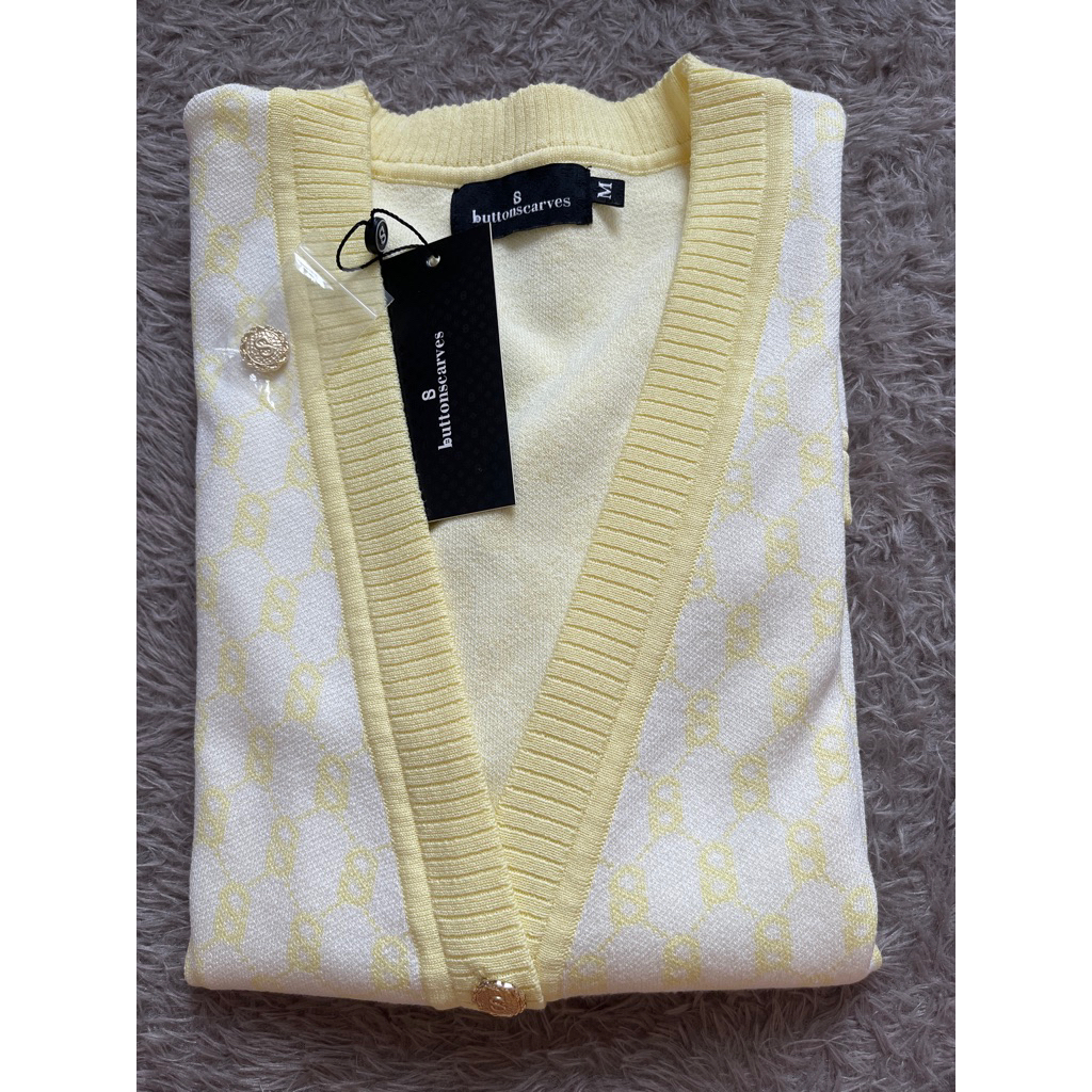 Monogram Cardigan Buttonscarves