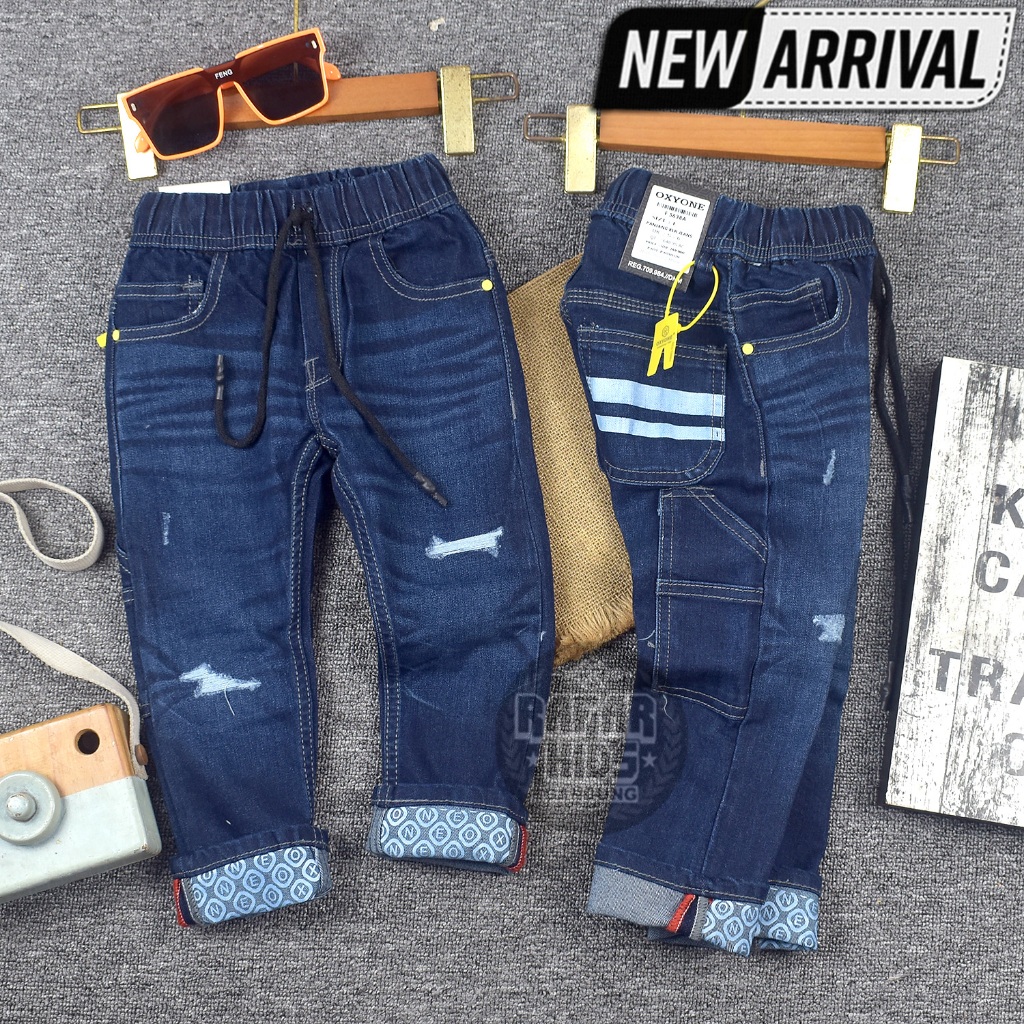 Celana Panjang Jeans Anak Laki Laki Cowok Umur 1-6 Tahun Soft Jeans Premium By Oxyone