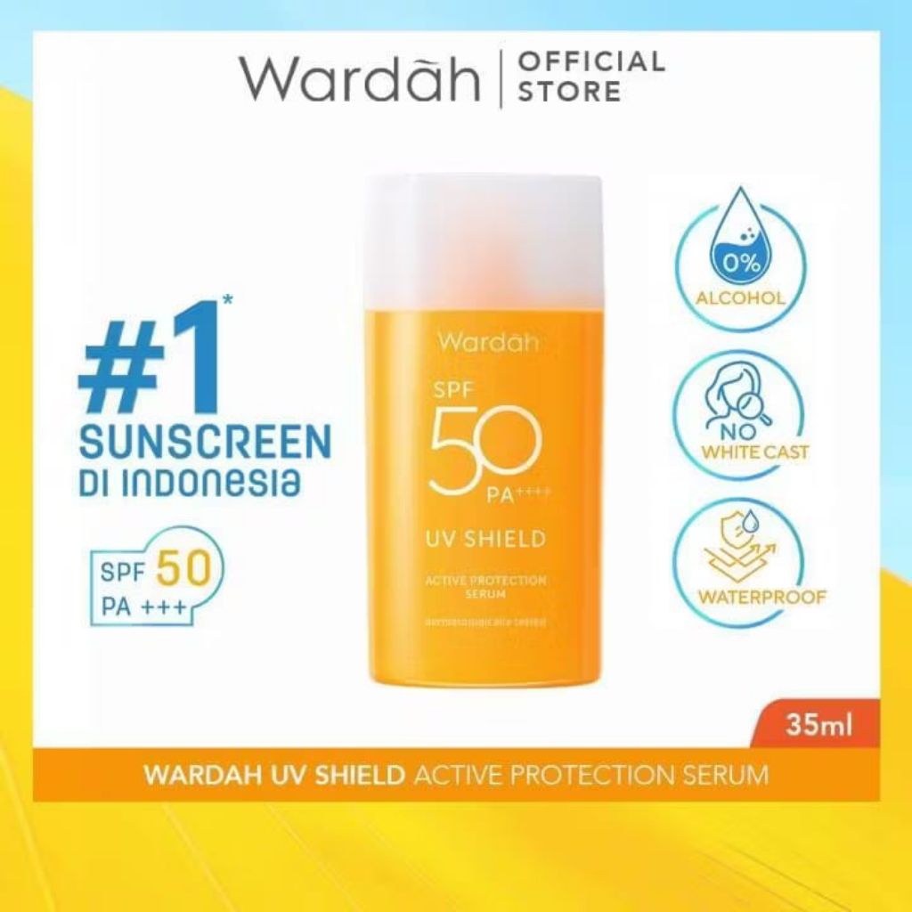 WARDAH UV Shield Active Protecrion Serum SPF 50 PA++++ | Sunscrren Serum | Blue Light Protection | W