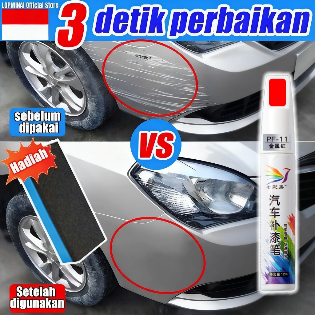 Spidol baret mobil compound penghilang baret helm body motor kasar scratch remover Putih hitam Abu-a