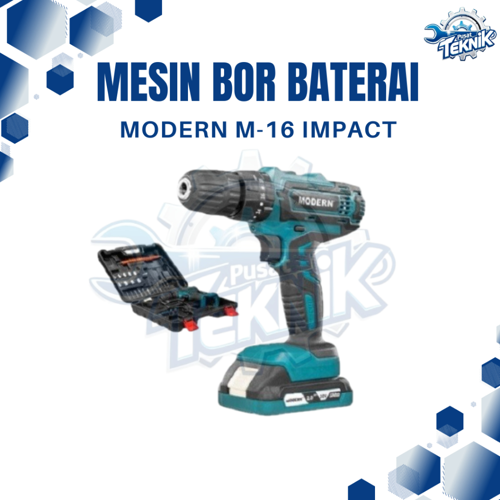 Mesin Bor Cas 20V Baterai M16 Cordless Impact MODERN M 16 Modern M-16 - baterai saja