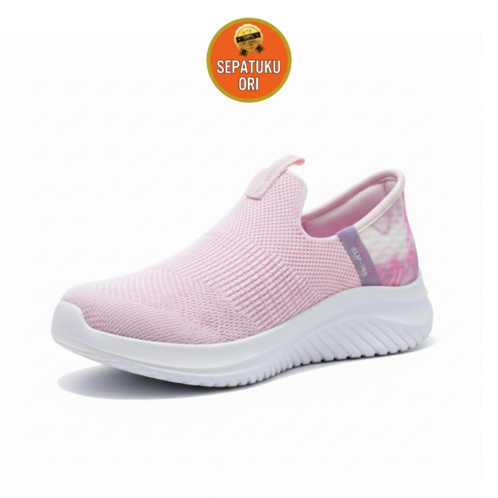 SEPATU (33/20.5cm) SKECHERS KIDS ULTRA FLEX 3.0 COLORY WILD LT PINK NEW BNIB