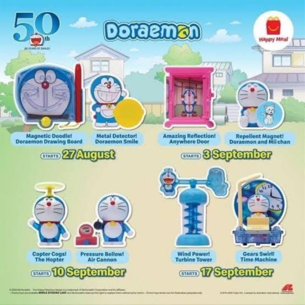 McD Happy Meal Doraemon Miraculous Science Metal Detector