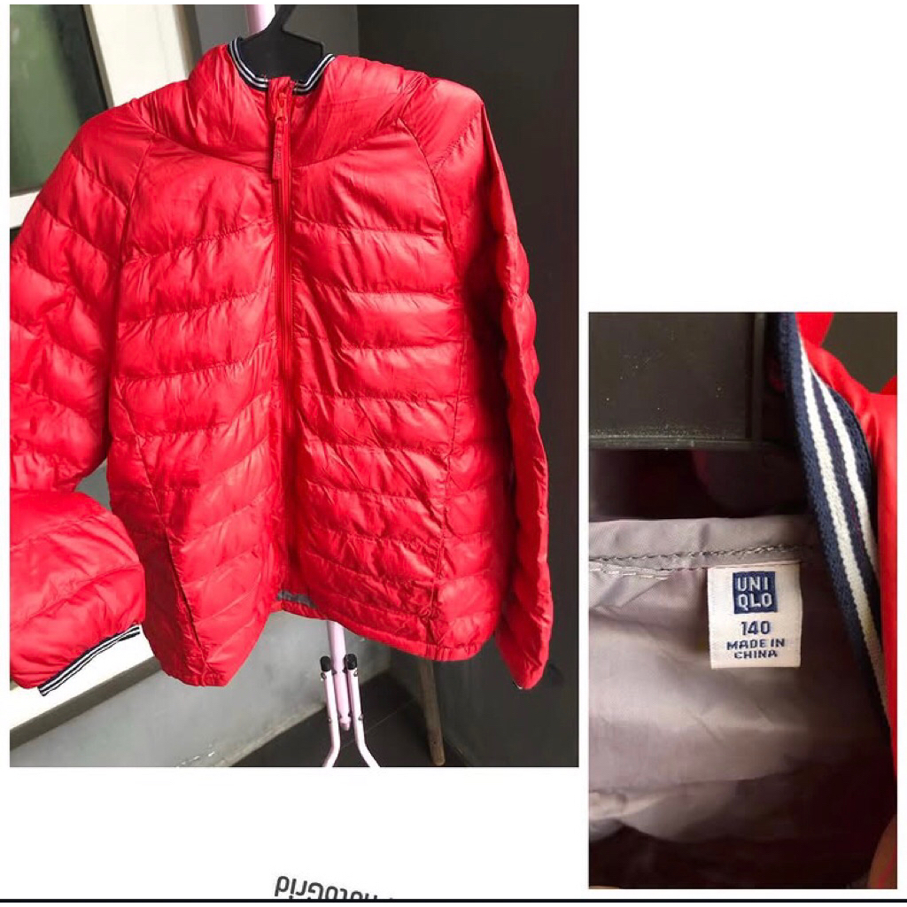 jaket hoodie anak Uniqlo Merah