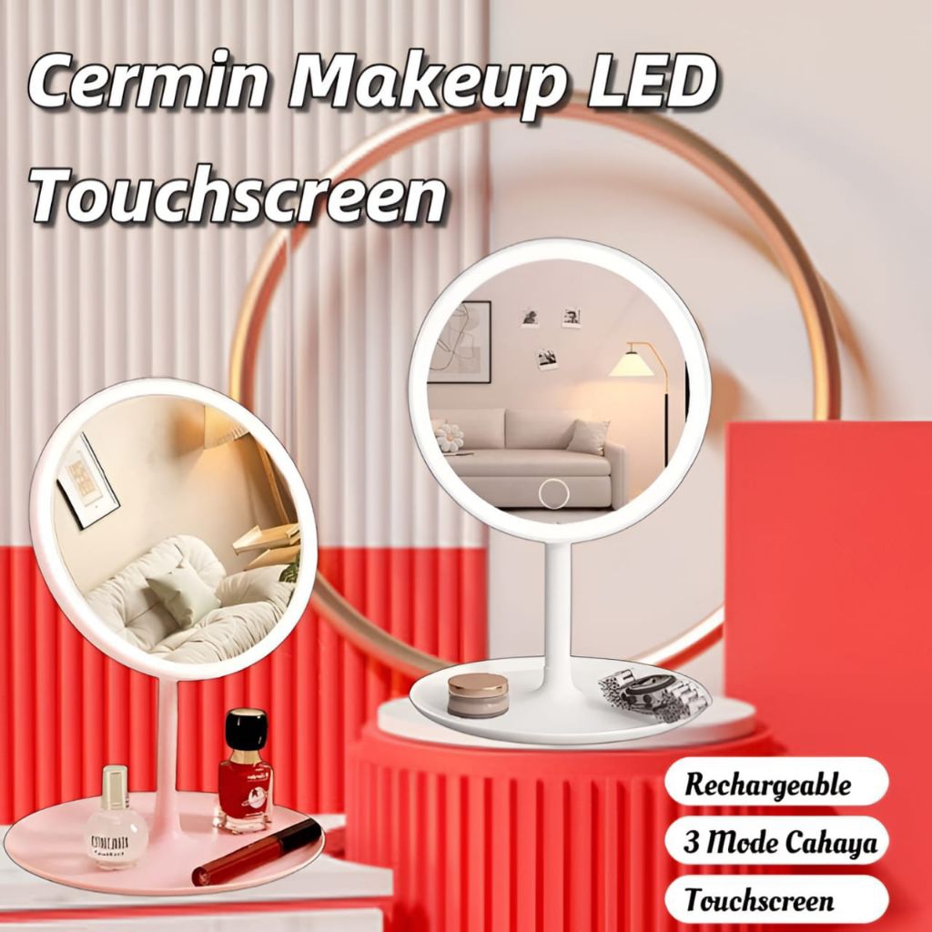 Cermin Lampu LED Rechargeable Tombol Touch Screen/Mirror Touch Screen Led•Yess•