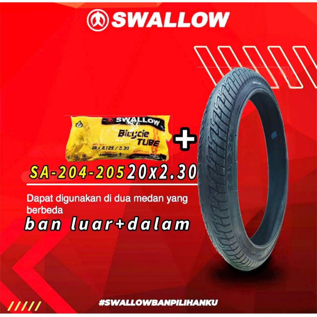 BAN LUAR DALAM SEPEDA BMX 20 X 2.30 SWALLOW  / BAN SEPEDA 20 INCH