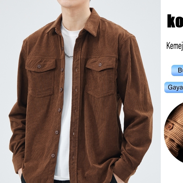 Jaket Cowok Corduroy Jaket Pria Corduroy Outer Pria Tebal jaket vintage murah | flight jacket | casu