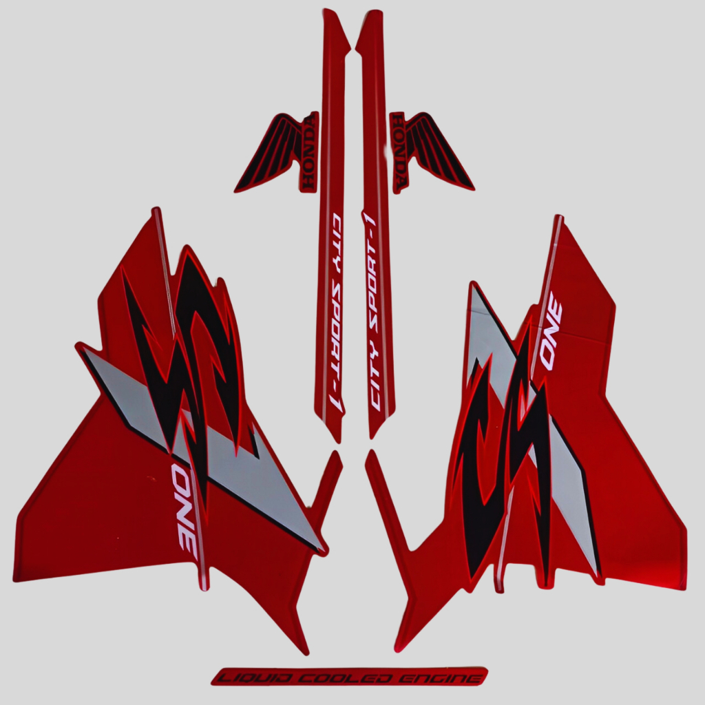 Stiker Striping Standart Honda Cs One Cs1 Csone cs 1 2009 Merah List Body Motor Berkualitas