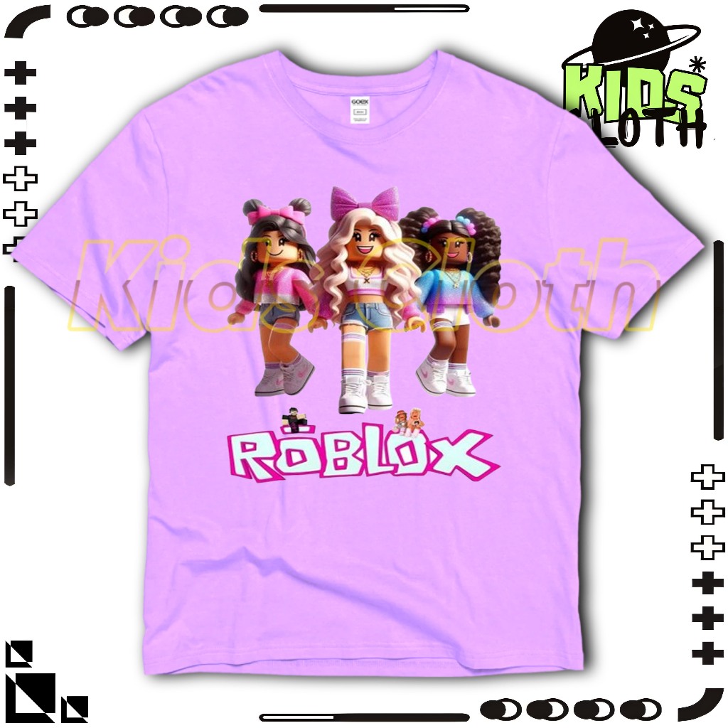 Kaos Anak Roblox 3 Perempuan - Baju Anak Roblox Free Nama